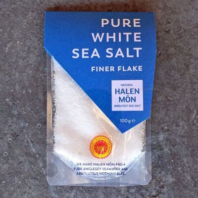 Pure White Sea Salt from Wales, Finer Flakes