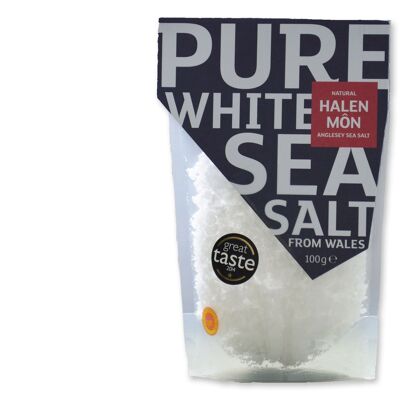 Pure White Sea Salt from Wales, Flakes - 100g