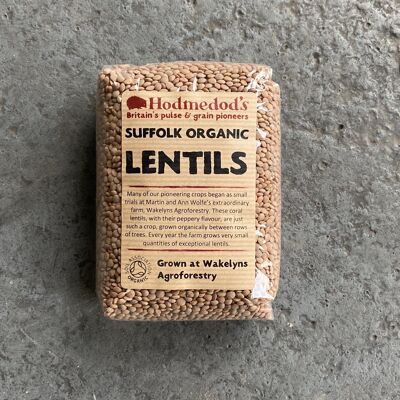 Wakelyns Whole Coral Lentils, Organic