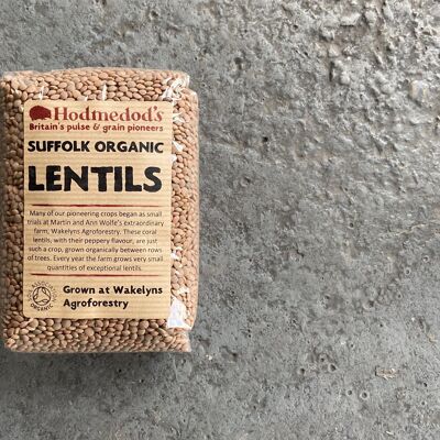 Wakelyns Whole Coral Lentils, Organic