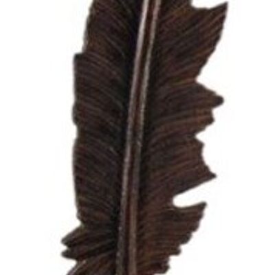 Feather on stand M - Metal - Decoration - Vintage Copper- 27.5cm height