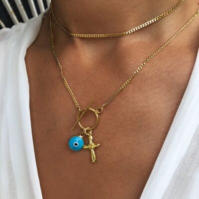 Gold Cross Necklace - Gold Chain Necklace
