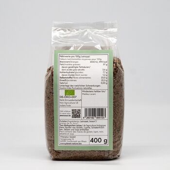Graines de lin brun bio - 400g 2
