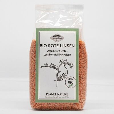 Organic red lentils - 500g