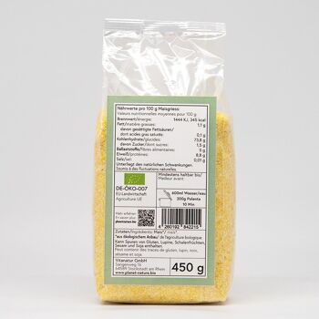 Semoule de maïs bio / polenta - 450g 2