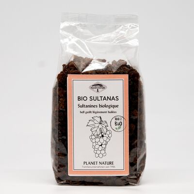 Organic Sultanas lightly oiled
