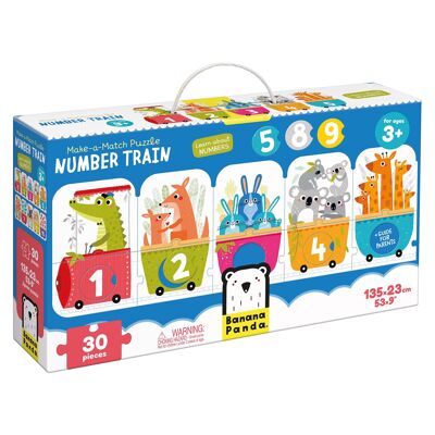 Trenino con i numeri del puzzle abbinabili