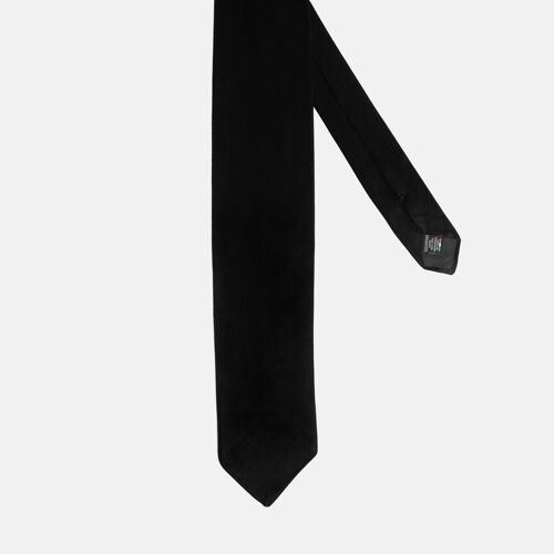 Black suede tie