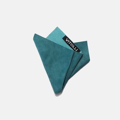 Blue suede pocket square