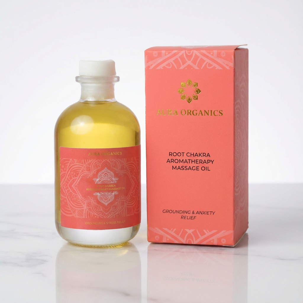 Bio-Aromatherapie-Massageöl - Wurzel-Chakra-Mischung