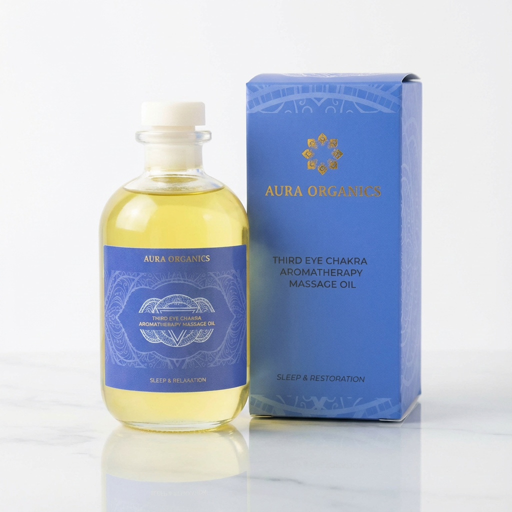 Bio-Aromatherapie-Massageöl - Chakra-Mischung für das dritte Auge