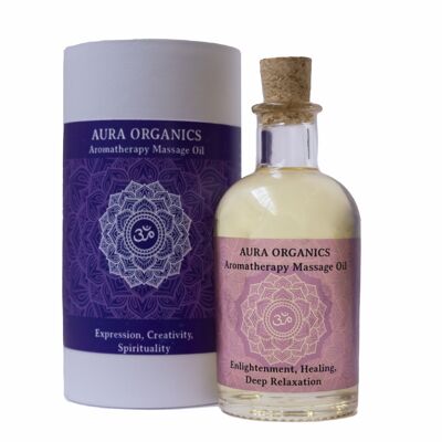 Huile de massage aromathérapie bio - Crown Chakra Blend