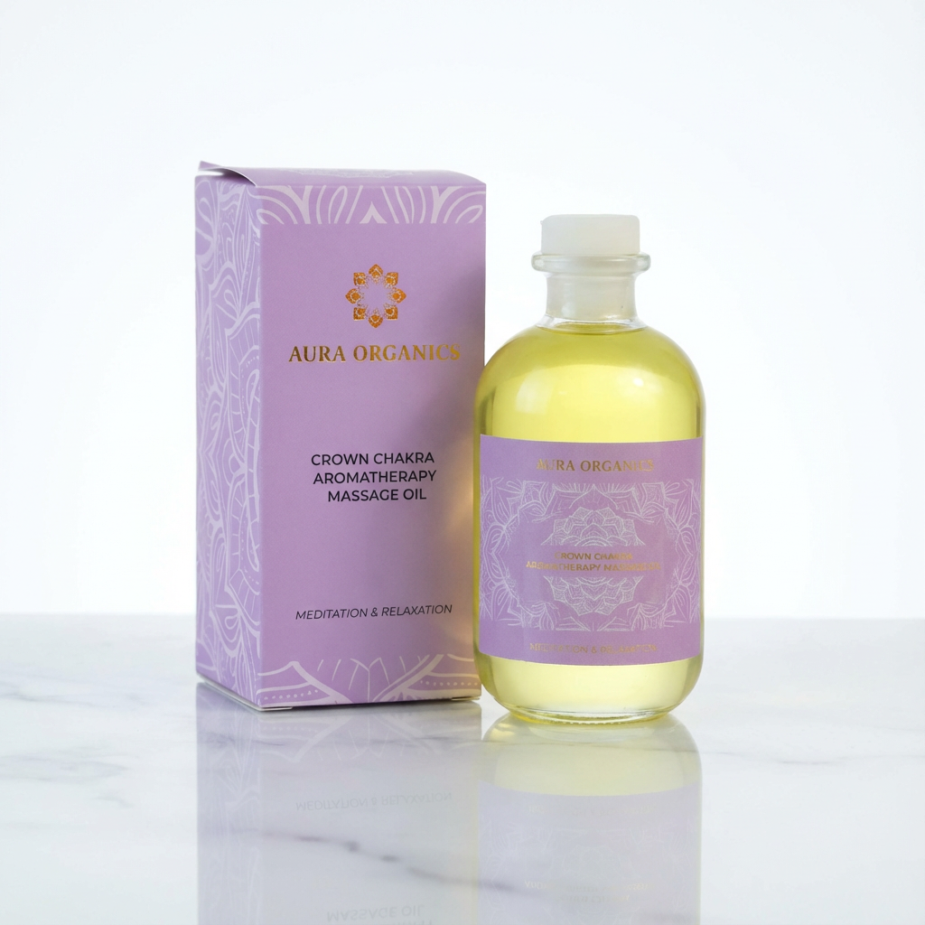 Bio-Aromatherapie-Massageöl - Kronenchakra-Mischung