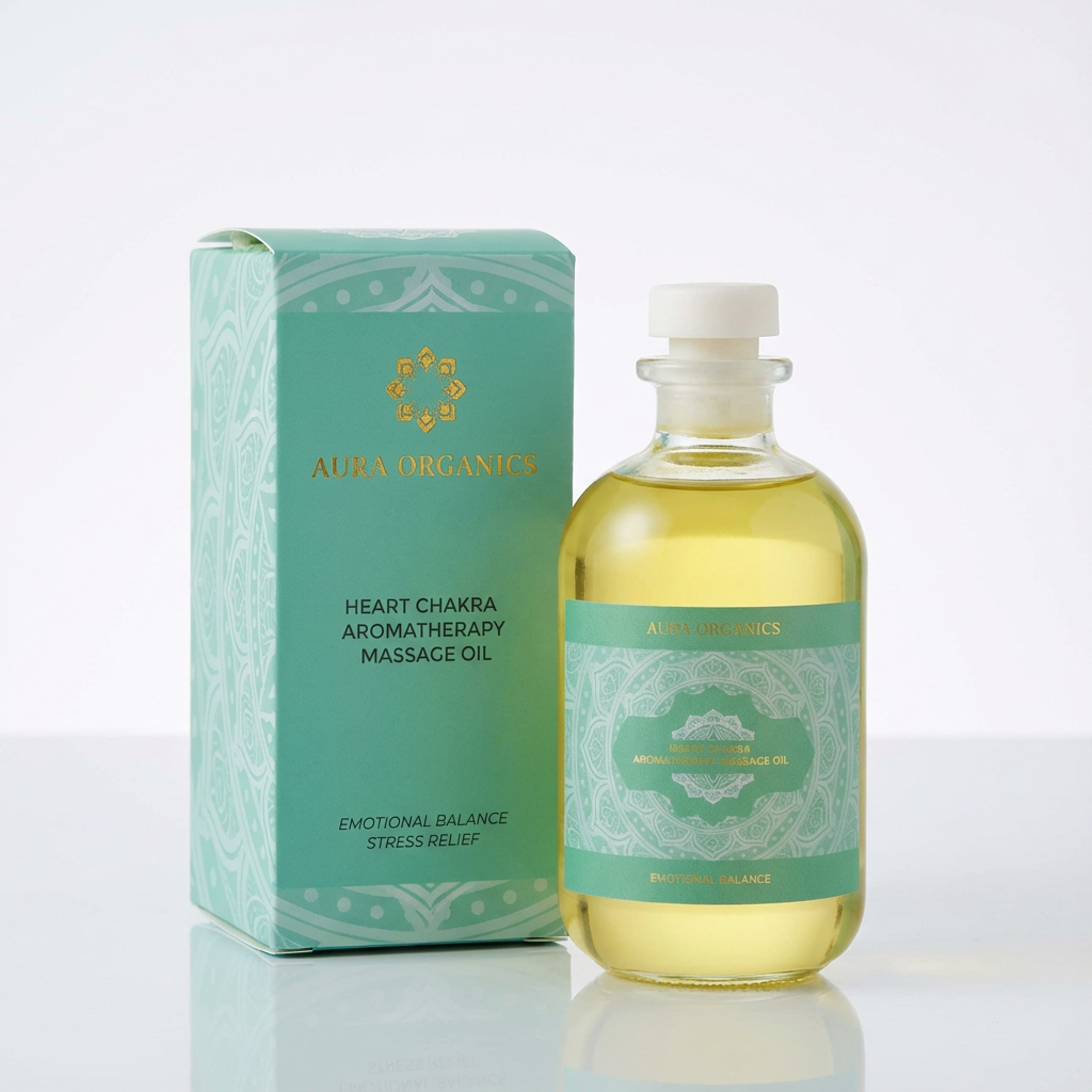 Bio-Aromatherapie-Massageöl - Herz-Chakra-Mischung