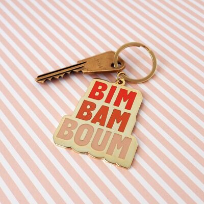 Enameled key ring “Bim Bam Boum”