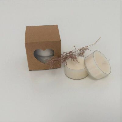 Tea lights - rapeseed wax set of 2