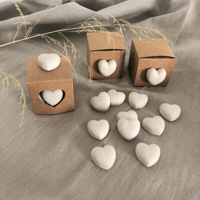 Hearts aroma / fragrance stones Concrete hearts set of 10