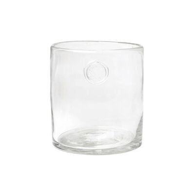 Florero de vidrio - transparente - 17 x 15 cm