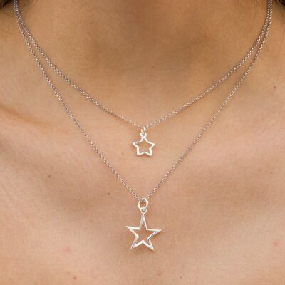 Minimal Silver Star Necklace