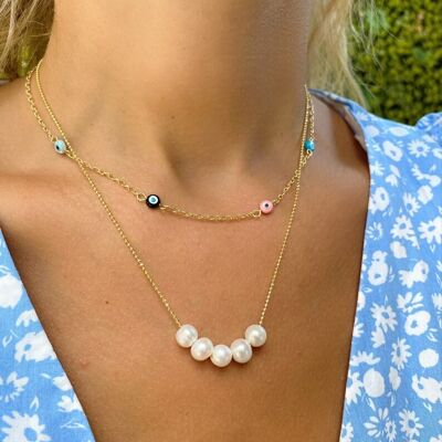 Natural Pearls Layering Necklaces