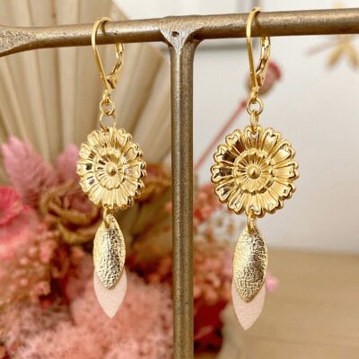 Pendientes Marguerite - Terracota y oro