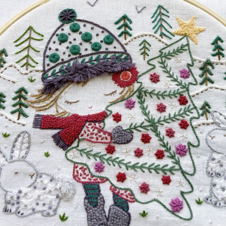 Ohsewbootiful 24 Days of Advent, Christmas Embroidery Kit Embroidery Kit -  6in