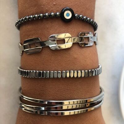 Gray Bracelets, Hematite Bracelets
