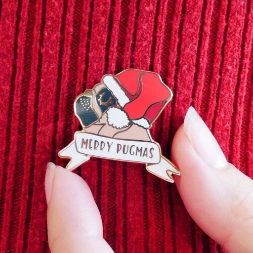 Merry Pugmas Enamel Pin