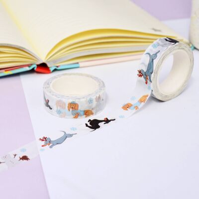 Winter Dachshund Washi Tape