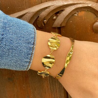 Gold Circles Bracelet - Gold Bangle