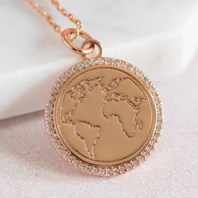My World Necklace Rose Gold
