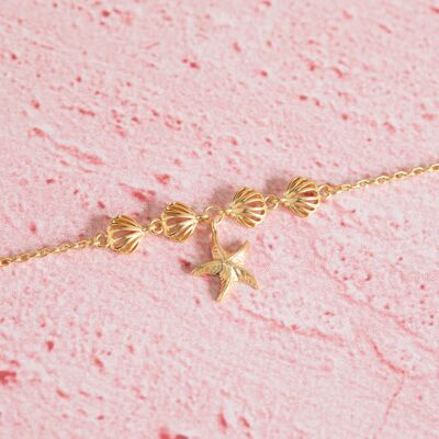 Beach Life Anklet Gold