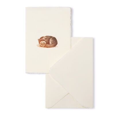 Winter card "Fuchs / Fox" made of Amalfi handmade paper