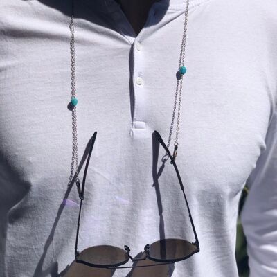 Eyeglasses Chain Men Turquoise Beads