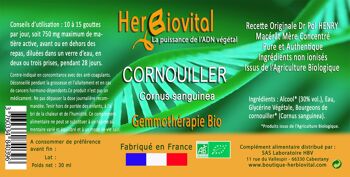 Cornouiller Bio Gemmothérapie 2