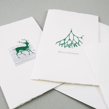 Carte de Noël d'hiver "L'orignal sort de la forêt" 2