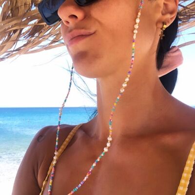 Colorful Beaded Eyeglasses Chain