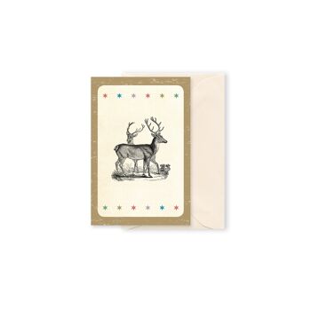 Carte cadeau avec deux cerfs