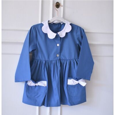 Daisy girl's school blouse - Storm blue