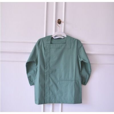 Unisex NOA school apron to personalize - Deep grass green