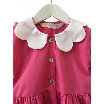 Tablier ecole fille Daisy - Rose 3