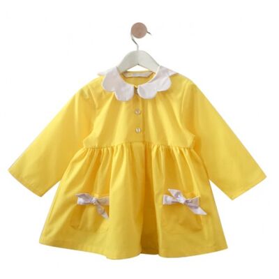 School apron for girls Daisy - Yellow