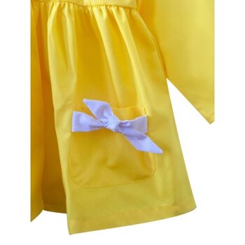 Tablier ecole fille Daisy - Jaune 2