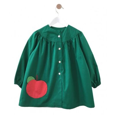 Delantal escolar para niñas Little Apple - verde