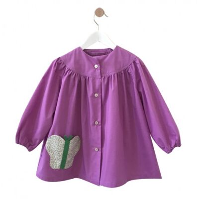 Grembiule Scuola Farfalle per Bambina - Lilla