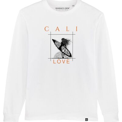 Cali Love Long leeve t-hirt -  - White