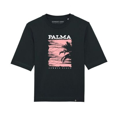 Palma Beach Women boy T-hirt  - Black