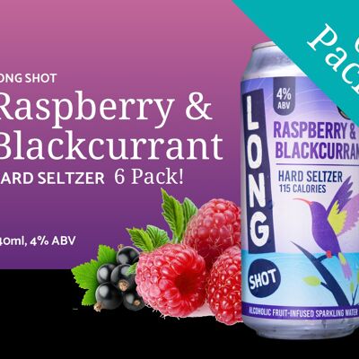 Raspberry & Blackcurrant Hard Seltzer - 6 Pack