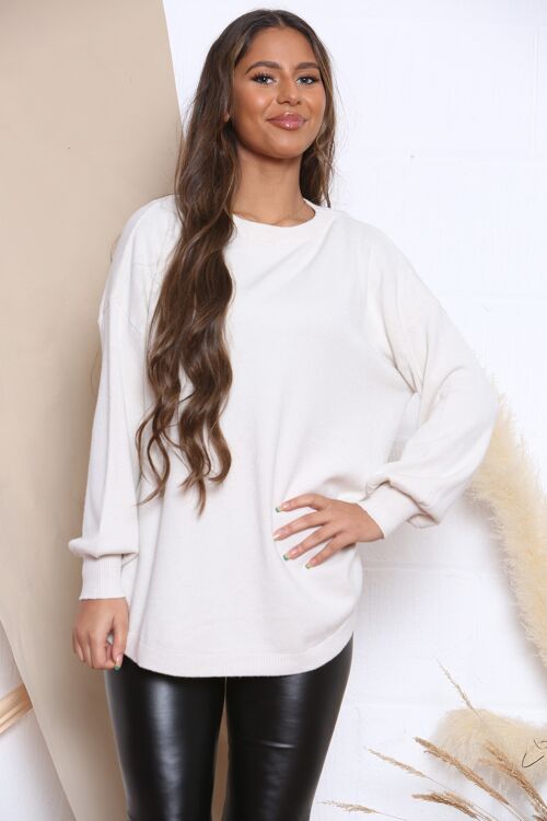 Beige Soft Knit Jumper