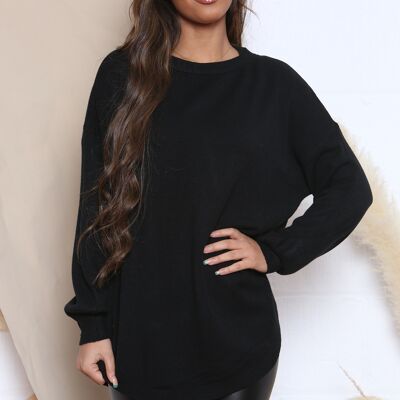 PULL EN MAILLE SOUPLE Noir